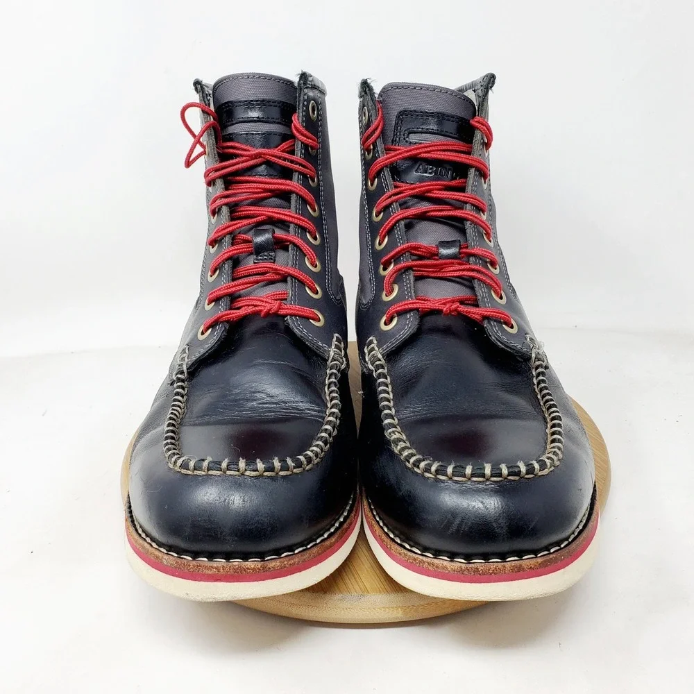 Timberland Abington Haley Boots Mens 9.5 W WIDE Leather Lace Up‎ Vibram Shoes